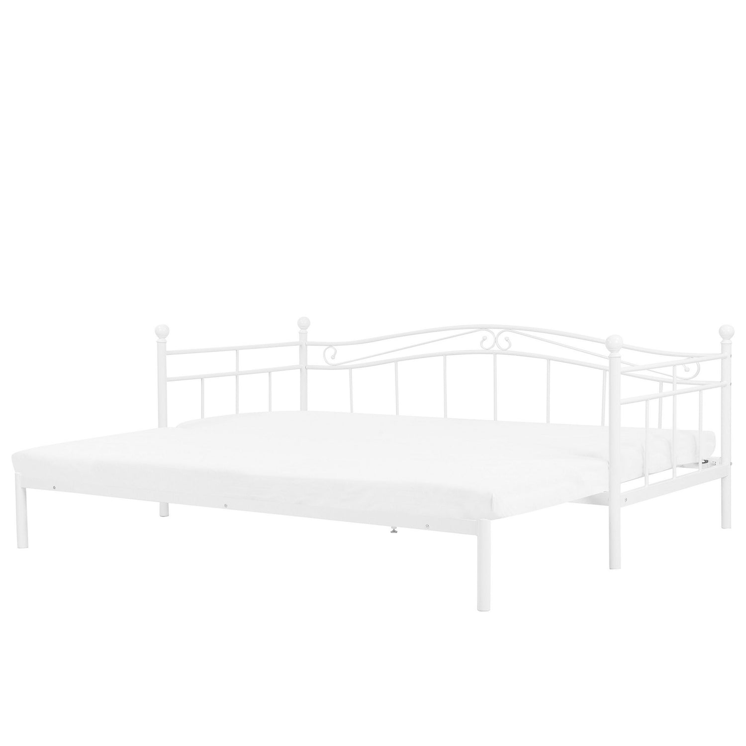 Beliani - TULLE - Onderschuifbed - Wit - 80 x 200 cm - Metaal