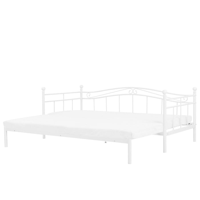 Beliani - TULLE - Onderschuifbed - Wit - 80 x 200 cm - Metaal