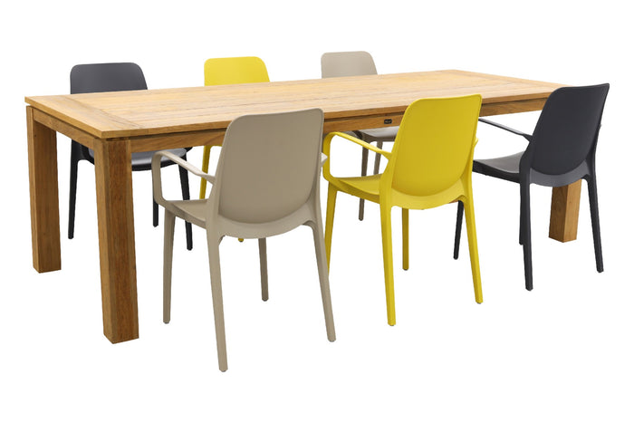 VDG Rome brown|Scab Ginevra multicolor 240 cm. tuinset -7-delig