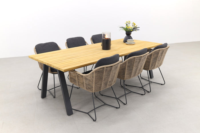 Taste Belmond naturel|Ambassador 240x100 cm. tuinset - 7-delig