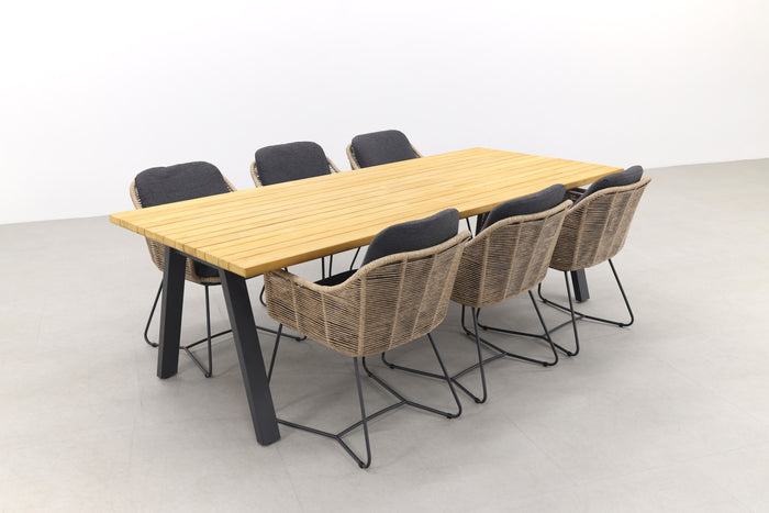 Taste Belmond naturel|Ambassador 240x100 cm. tuinset - 7-delig