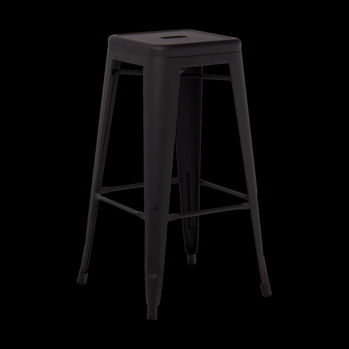 Legend Metalen barkruk mat zwart - 77 cm