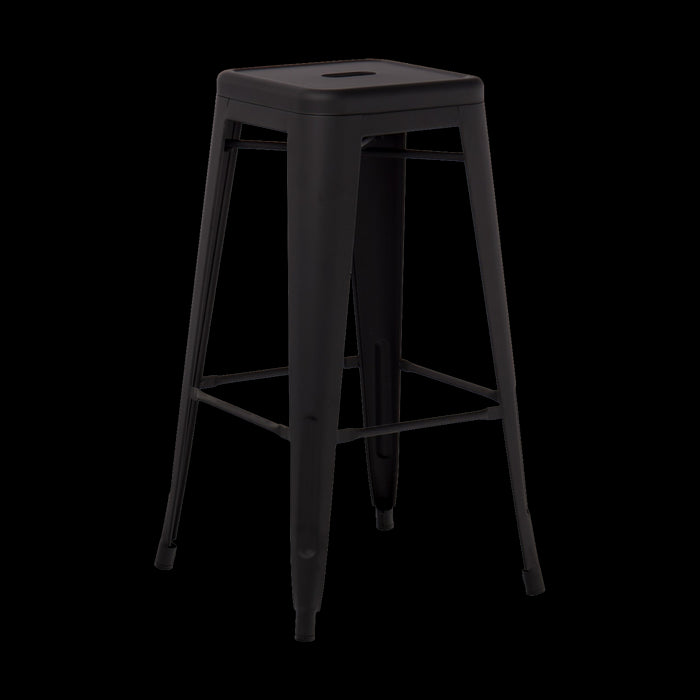 Legend Metalen barkruk mat zwart - 77 cm