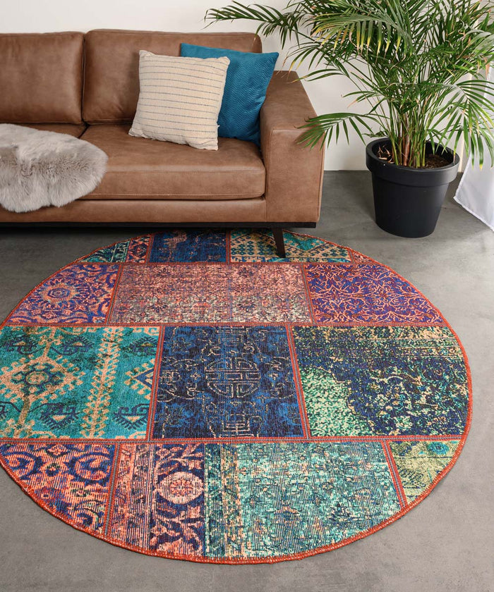 Heritaged Rond patchwork vloerkleed - Fade No.1 multi - 190 cm