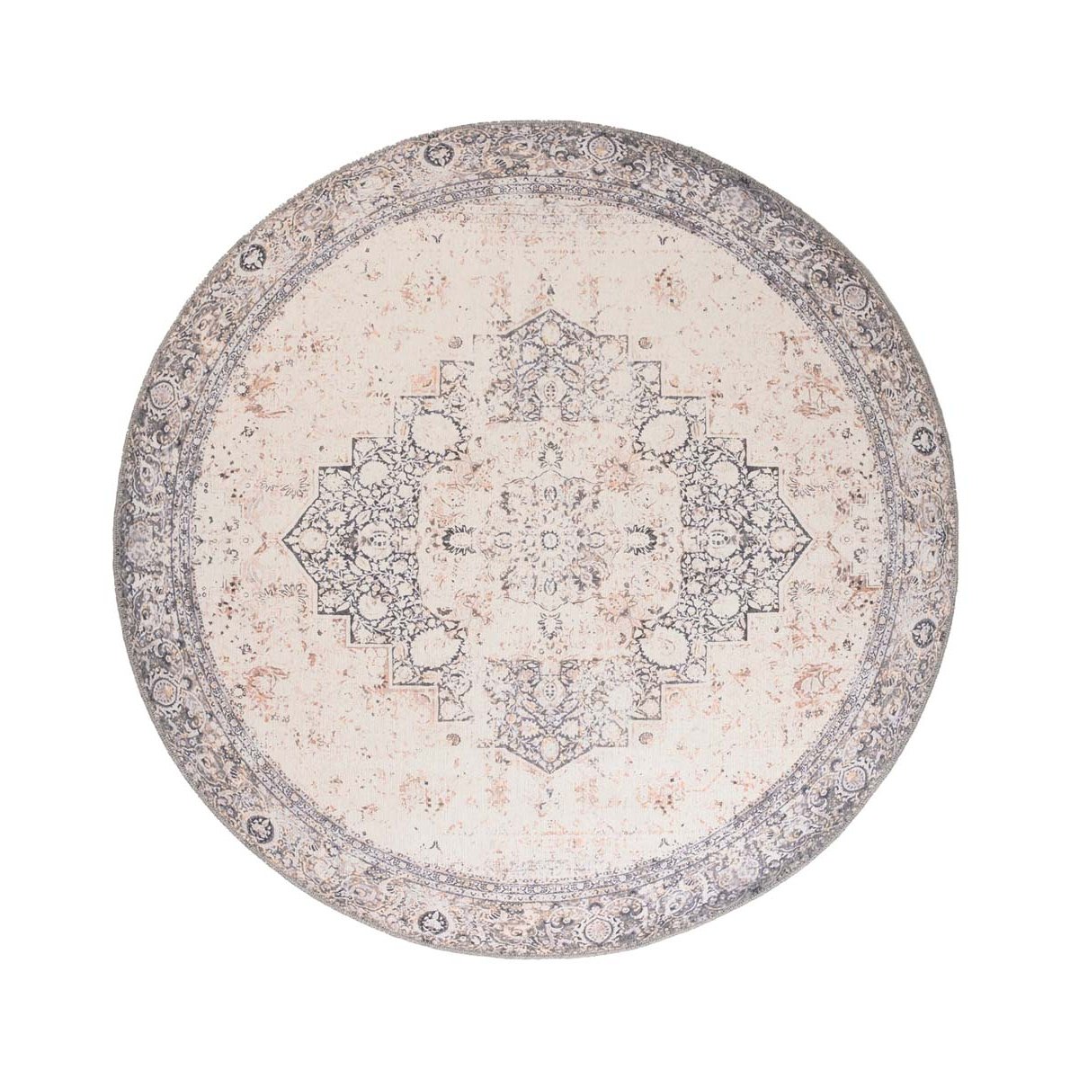 Heritaged Rond vintage vloerkleed - Fade No.2 grijs - 250 cm