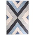 Tapeso Geometrisch vloerkleed wasbaar - Moderna blauw|grijs - 160x240