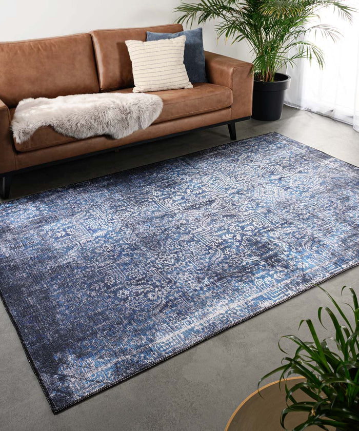 Heritaged Vintage vloerkleed - Fade Stellar blauw|zilver - 152x230 cm