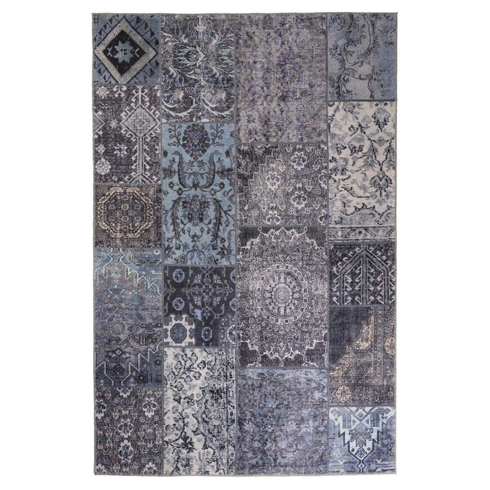 Heritaged Patchwork vloerkleed - Fade Dreamer zwart|multi - 140x200 cm