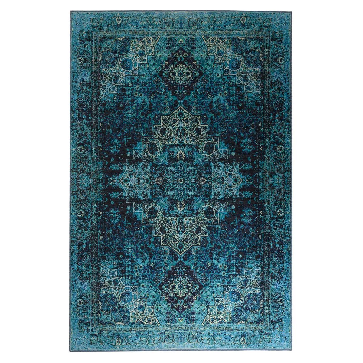 Heritaged Vintage vloerkleed - Fade No.2 blauw - 76x150 cm