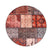 Heritaged Rond patchwork vloerkleed - Fade No.1 rood|multi - 115 cm
