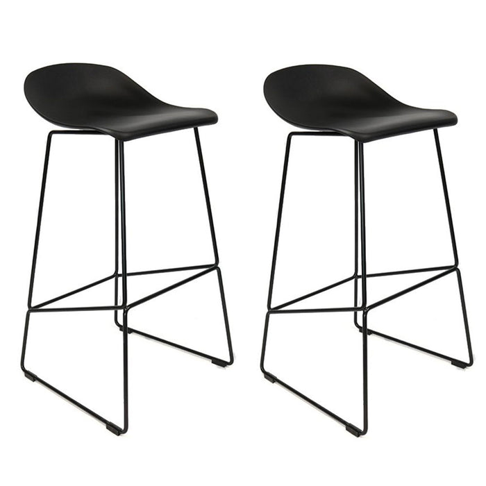 Livin24 Barkruk Ellen zwart Scandinavisch design 76 cm - Barkrukken