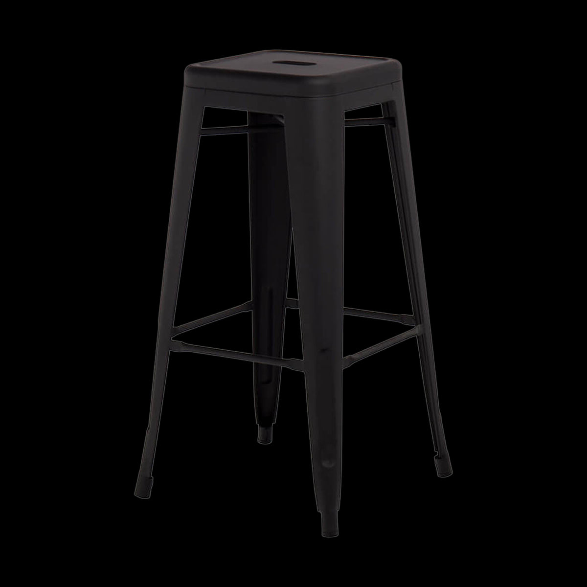 Legend Metalen barkruk mat zwart - 65 cm