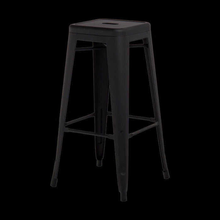 Legend Metalen barkruk mat zwart - 65 cm