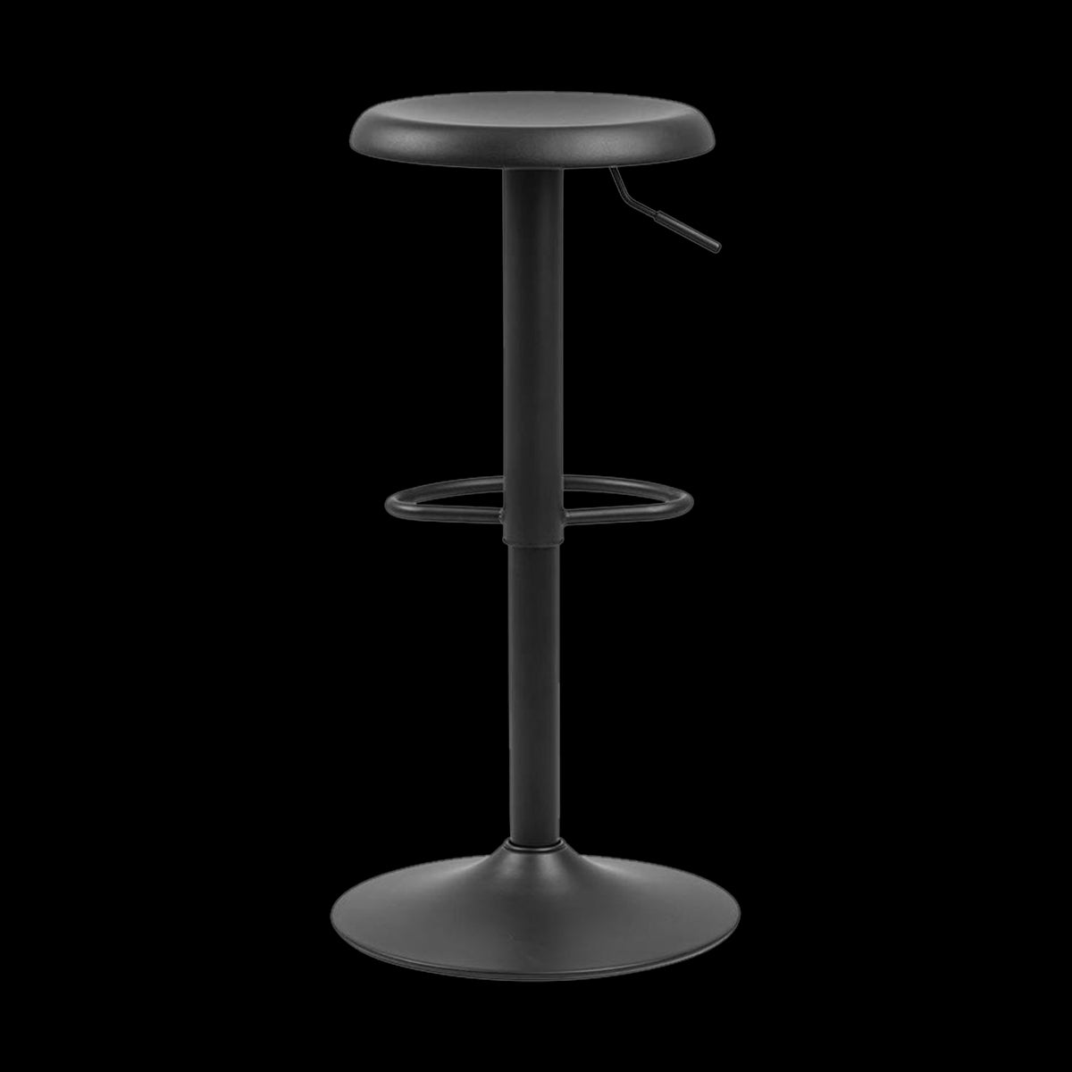 Lisomme Emma barkruk mat zwart - in hoogte verstelbaar