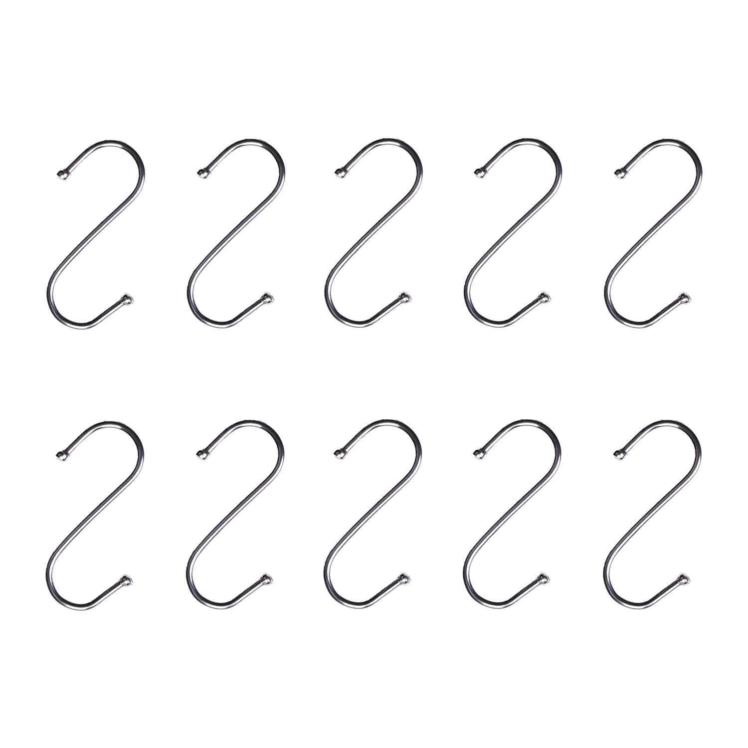 QUVIO Ophanghaken - RVS - zilver - S - 6,5 cm (h) - 10 stuks