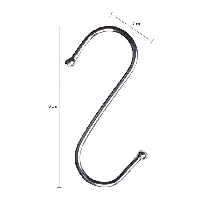QUVIO Ophanghaken - RVS - zilver - S - 6,5 cm (h) - 10 stuks