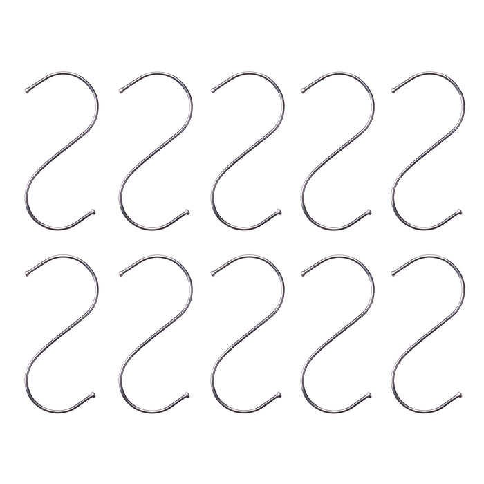 QUVIO Ophanghaken - RVS - Zilver - L - 12 cm (h) - 10 stuks