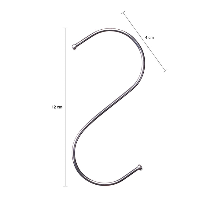 QUVIO Ophanghaken - RVS - Zilver - L - 12 cm (h) - 10 stuks