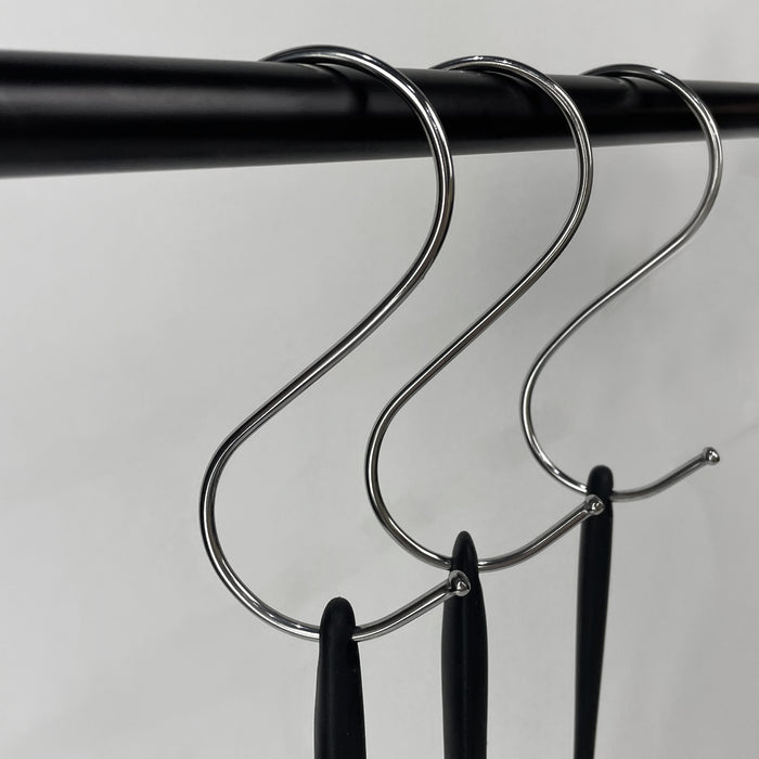 QUVIO Ophanghaken - RVS - Zilver - L - 12 cm (h) - 10 stuks