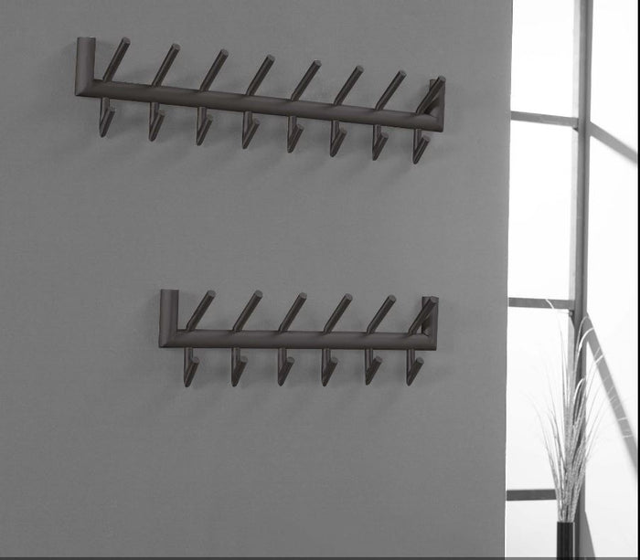 LT-Luce Kapstok 8 Haaks Ronde Buis Mat Grijs