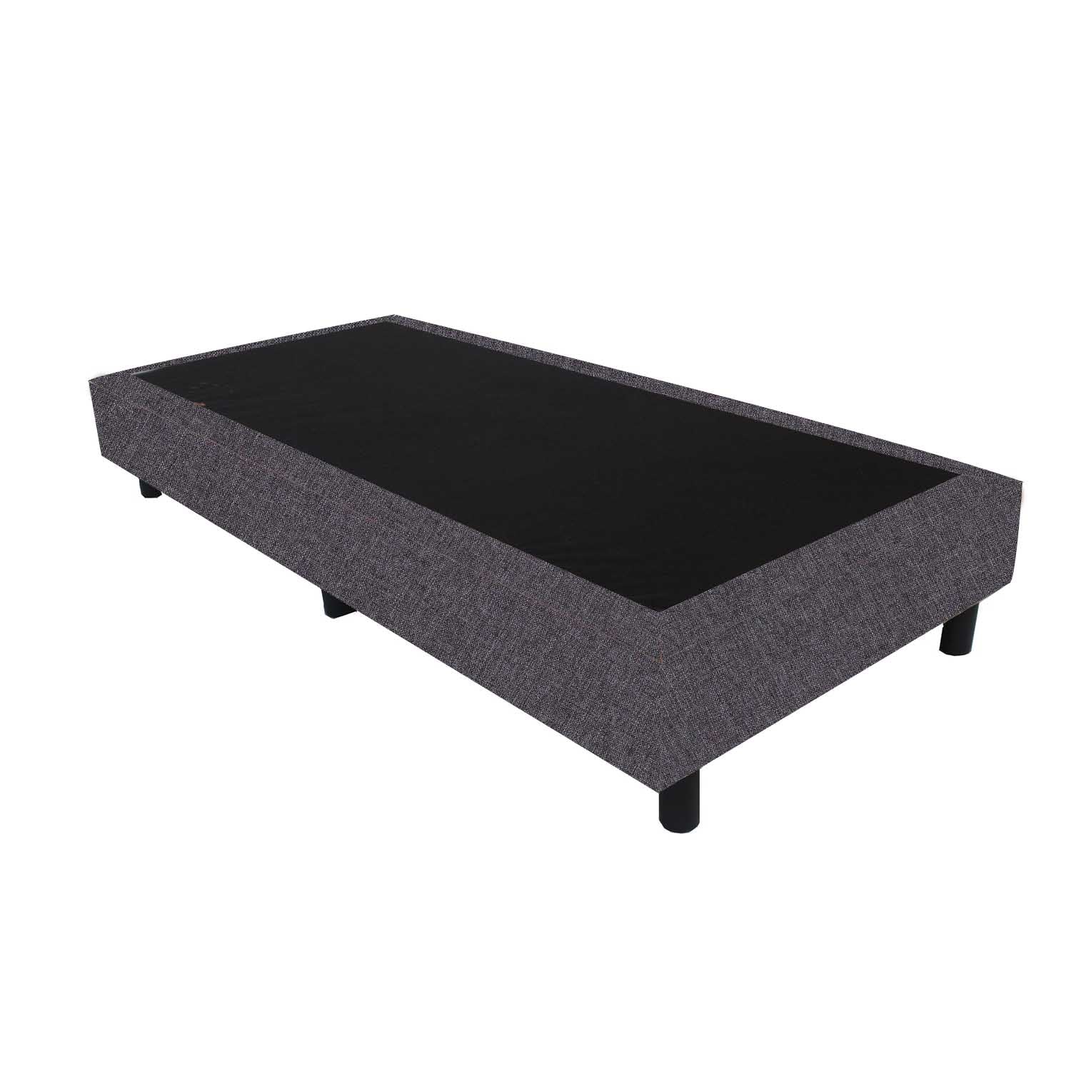 Bedworld Boxspring 90x200 - Linnenlook - Donker grijs (S05)