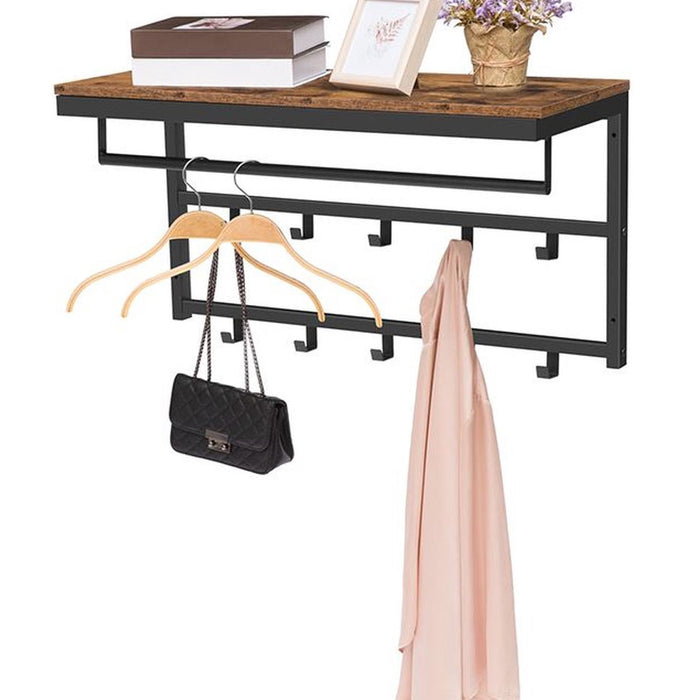 Ylumen Kapstok Wesly B 80 cm H 42 cm bruin zwart