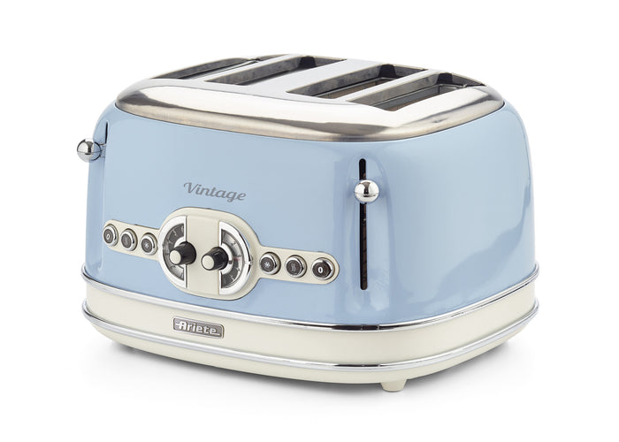 Ariete Broodrooster 4 sneetjes Vintage 1600 W blauw