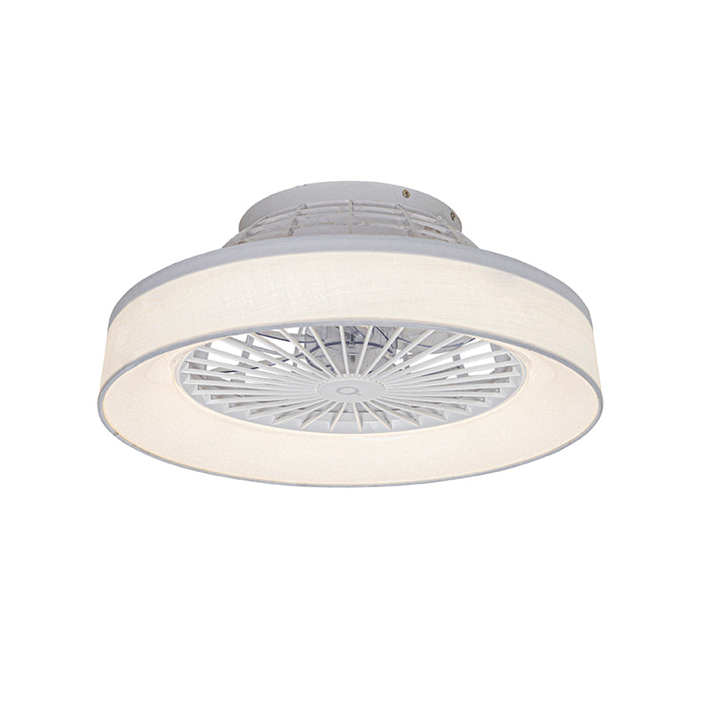 QAZQA Plafondventilator wit met ster effect 47cm incl. LED dimbaar