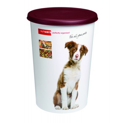 SUNWARE TWINGA HUISDIEREN VOEDERTON 45 L 37.5x37.5x54cm wit-bordeaux