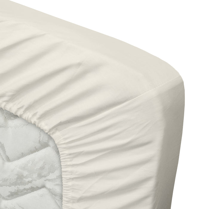 Ten Cate Katoensatijnen Topper Hoeslaken - 180x200 - Naturel