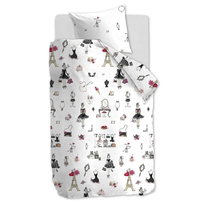 Beddinghouse Kids Dekbedovertrek Paris Girl Pink