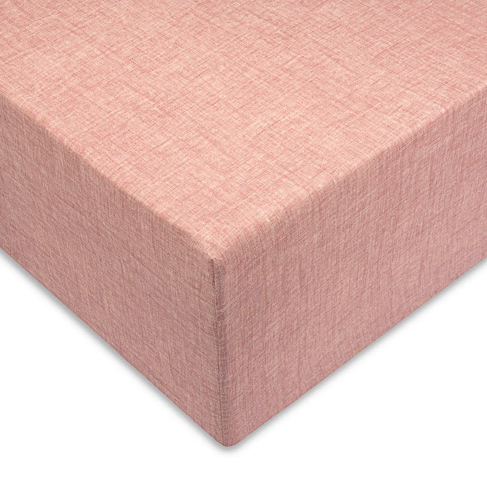 Zo Home Lino Hoeslaken Katoen Linnen Look 35cm Hoek - old rose