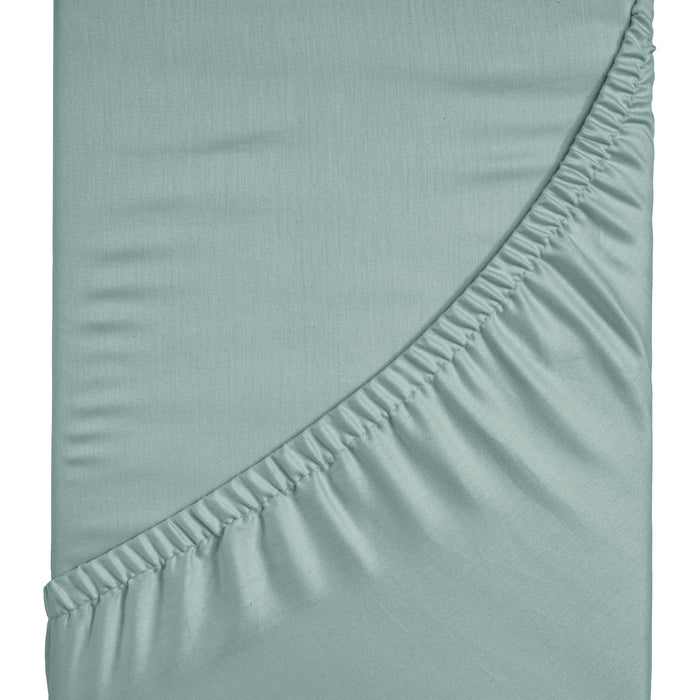 Ten Cate Premium Katoensatijnen Hoeslaken 160x200 - Mineral Mint