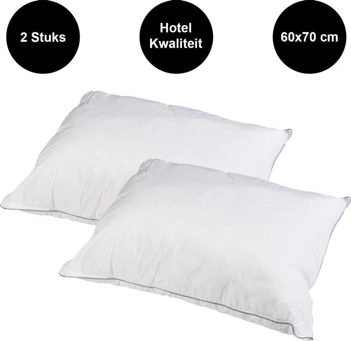 Luxe Hotel Hoofdkussen 2 stuks - 100% katoen - 60x70 cm