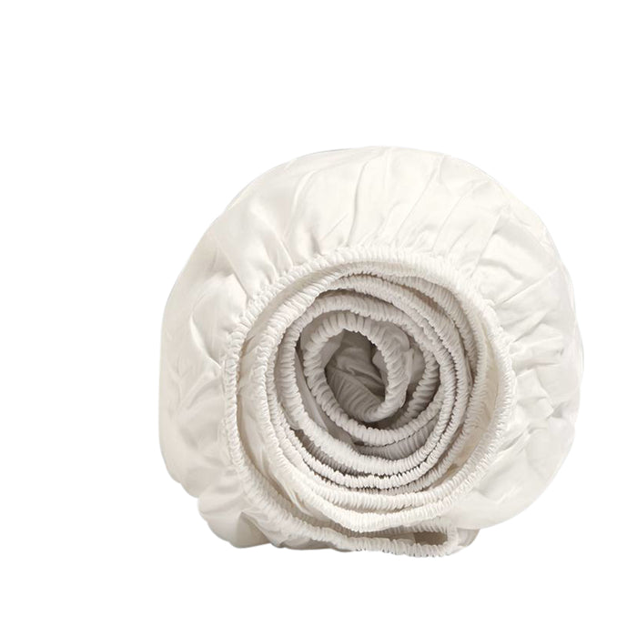 Yumeko hoeslaken katoen satijn warm white 180x200x30