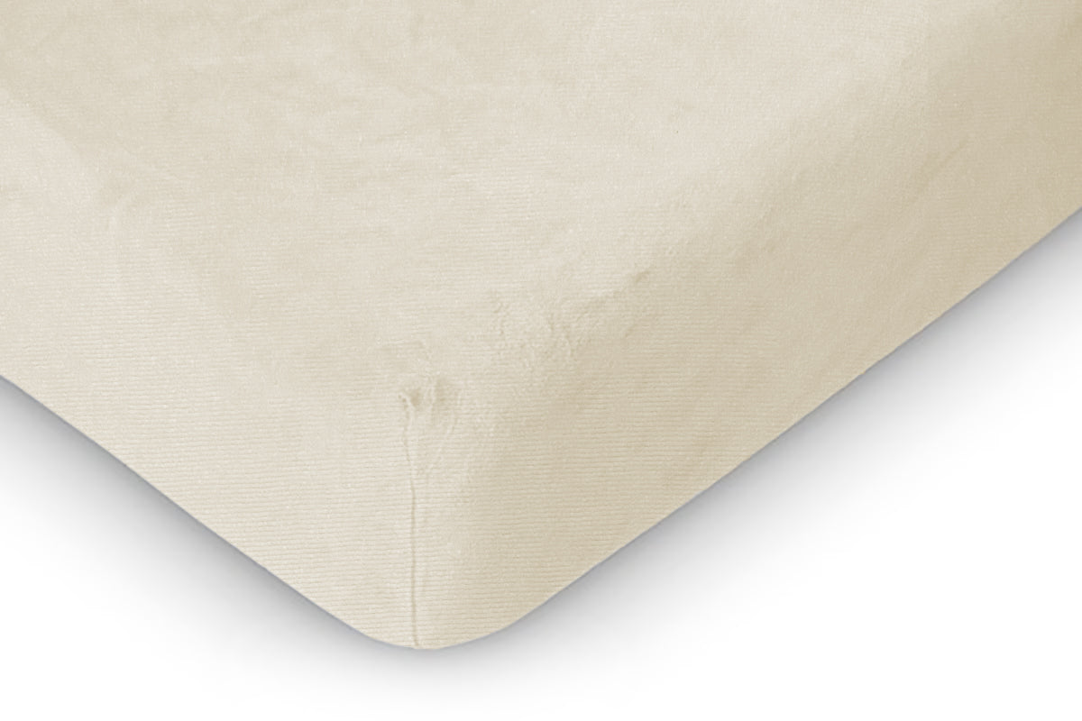 LINNICK Badstof Velours Hoeslaken ivory 1 persoons