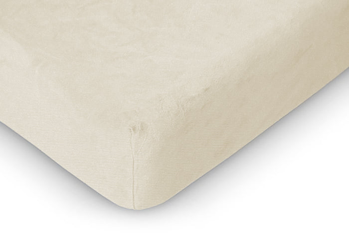 LINNICK Badstof Velours Hoeslaken ivory 1 persoons