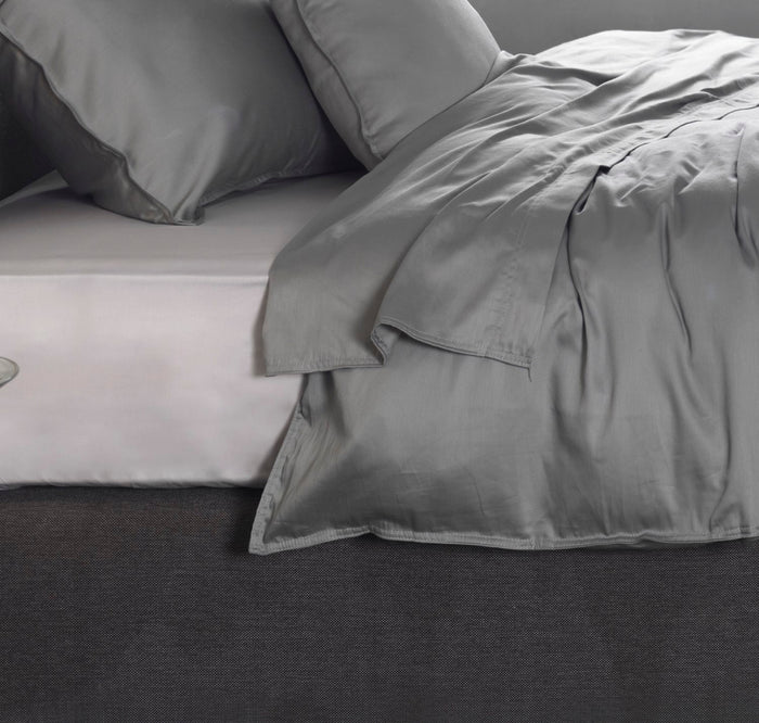 Zo home Satinado Laken Katoen Satijn - iron grey