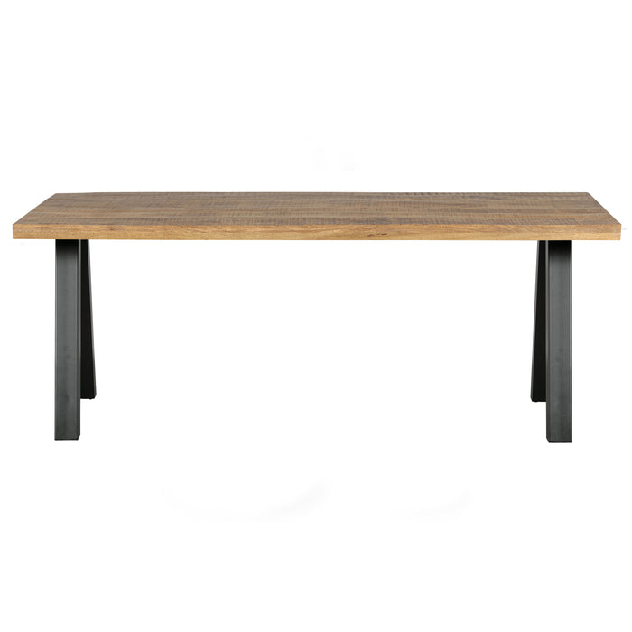 WOOOD Tablo Tafel met Utrecht poten - Mangohout - Natural - 6x200x90