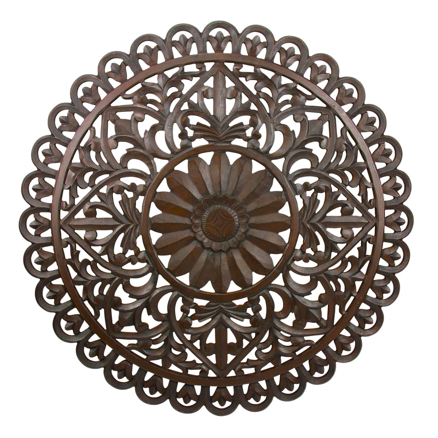 Liviza Muurdecoratie Mandala – Wanddecoratie hout gesneden – 90 cm