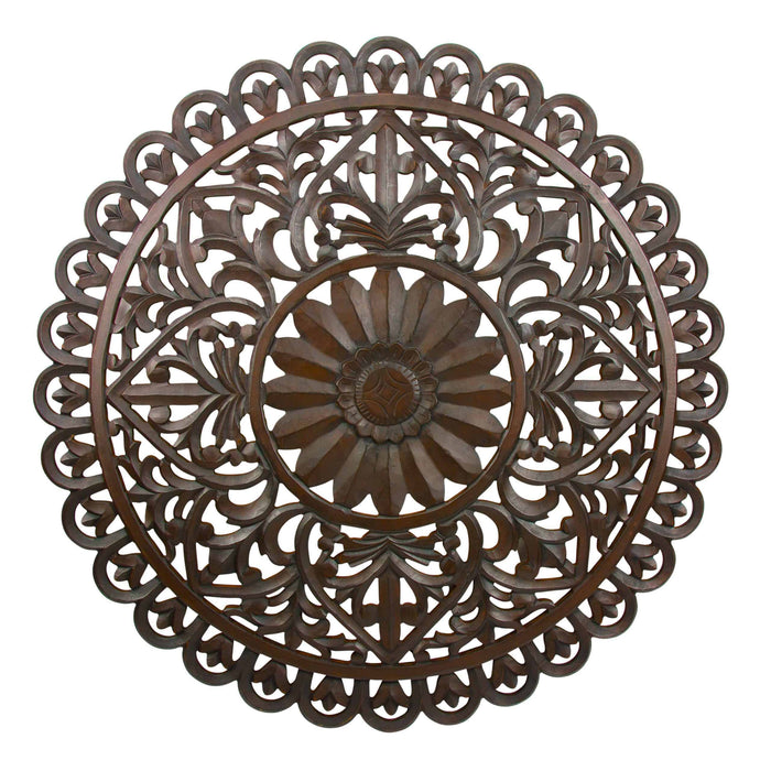 Liviza Muurdecoratie Mandala – Wanddecoratie hout gesneden – 90 cm