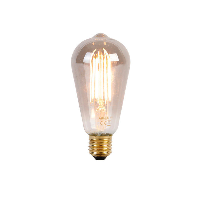 QAZQA Smart hanglamp messing met oceaanblauw glas 33 cm incl. Wifi