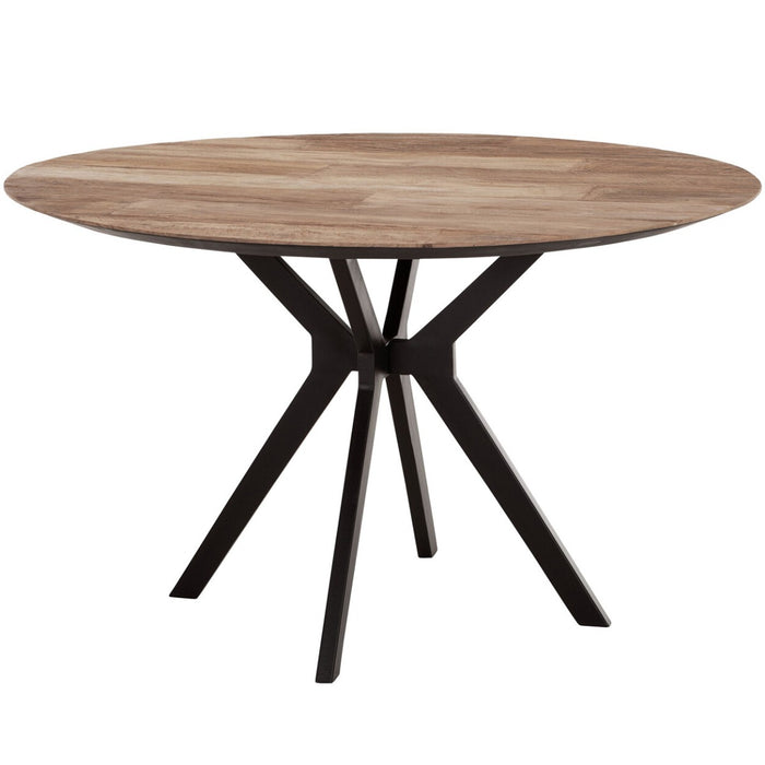 24Designs Metropole Ronde Eettafel - Ø130 X H78 Cm - Teakhout
