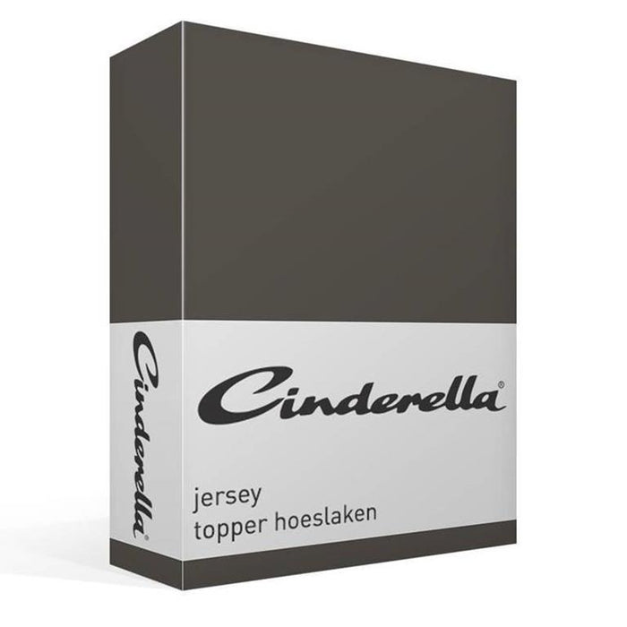 Cinderella jersey topper hoeslaken 80|90 x 200|210 cm – Antraciet