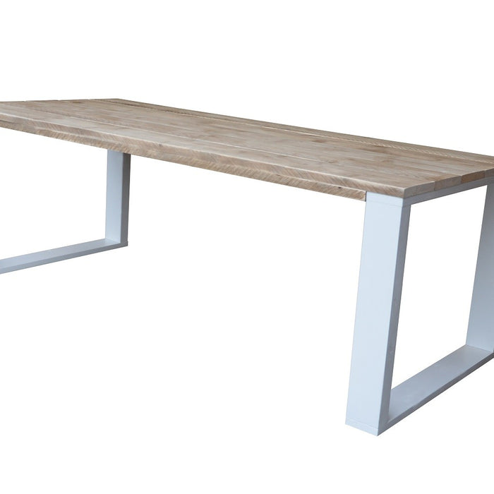 Wood4you - Eettafel New Orleans Steigerhout 220Lx78Hx90D cm wit