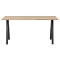 WOOOD Tablo Tafel met 2-Standen Poot - Eiken|Metaal - 75x160x90