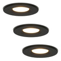 HOFTRONIC 3x Venezia - LED Inbouwspots Badkamer IP65 Zwart