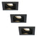 HOFTRONIC 3x Durham - LED Inbouwspots Zwart Kantelbaar