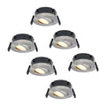 HOFTRONIC 6x Napels - LED Inbouwspots Badkamer IP65 Zilver