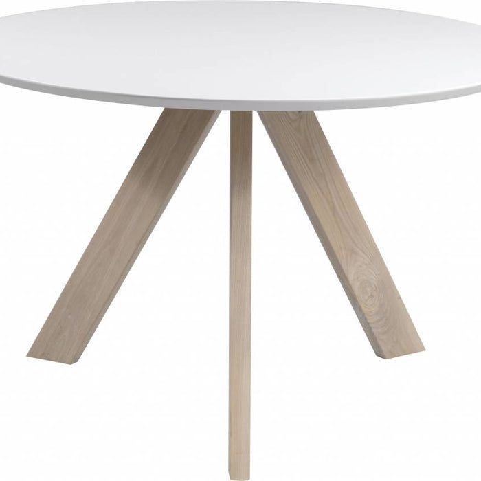 Duverger Pure Scandinavian - Eettafel - rond - wit - MDF blad - licht